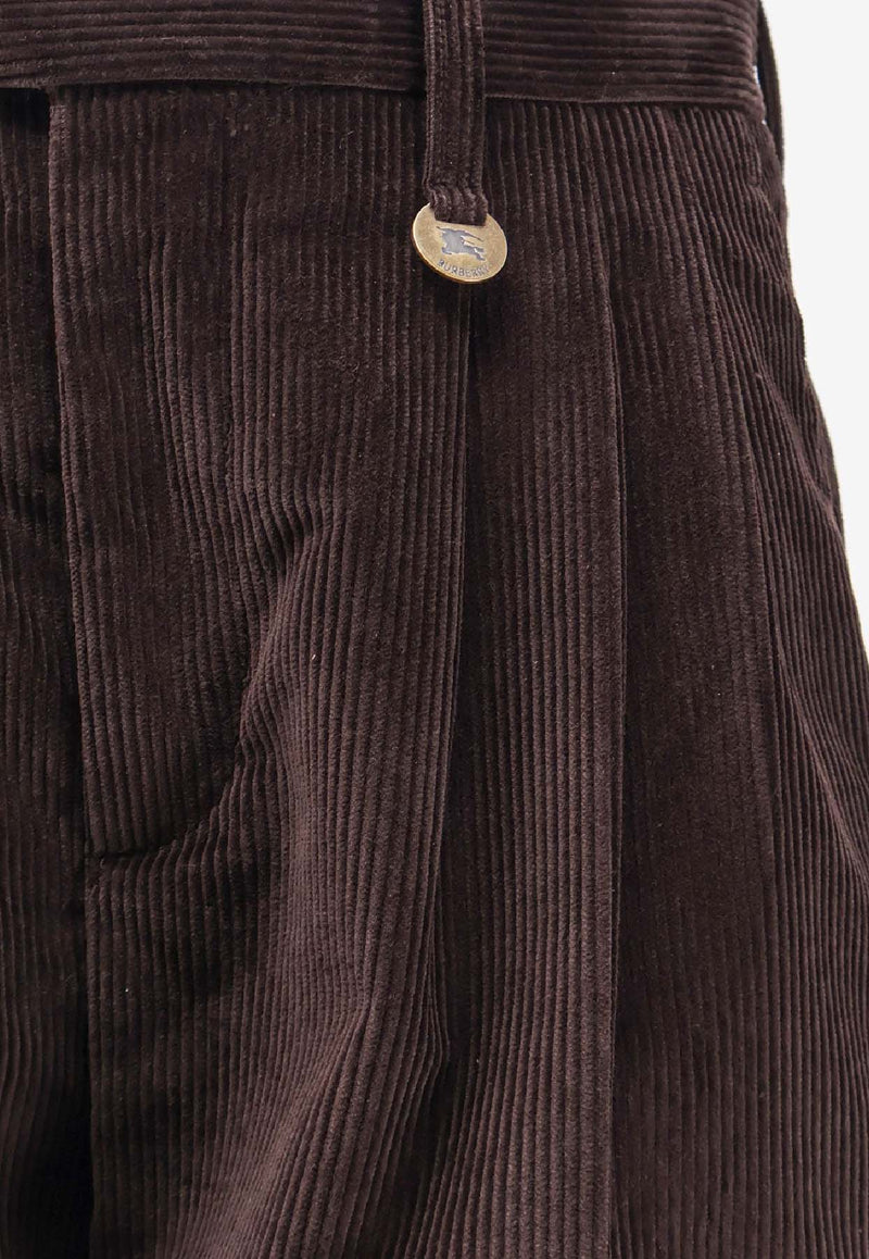 Burberry Straight-Leg Turned Hem Pants Brown 8116897A1491_CLOVE BROWN_29840640