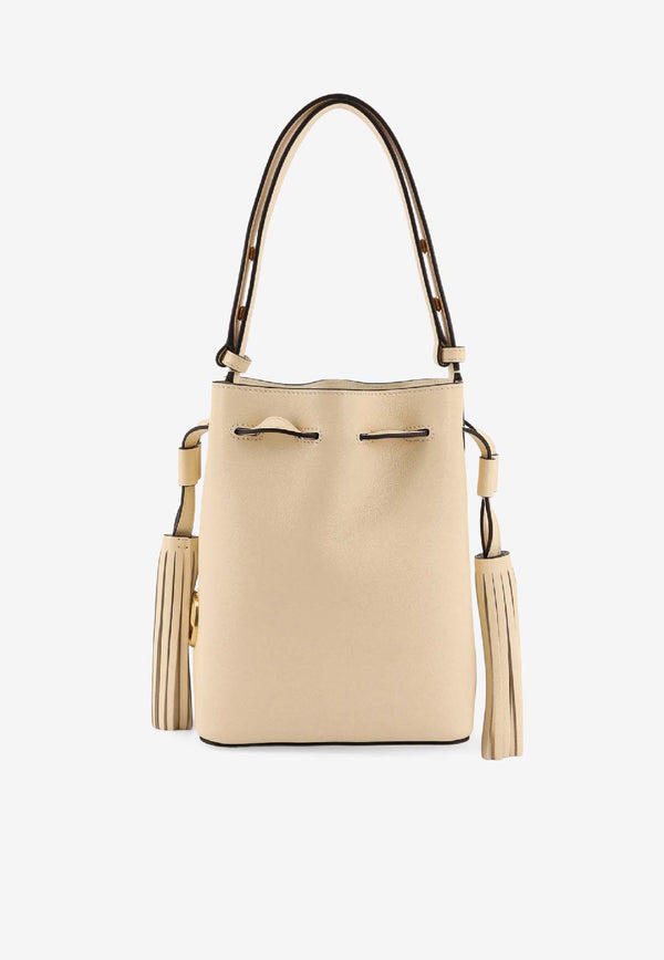 Valentino VLogo Leather Bucket Bag Butter 7W0B0S37HHLREN_BUTTER WHITE_30005164