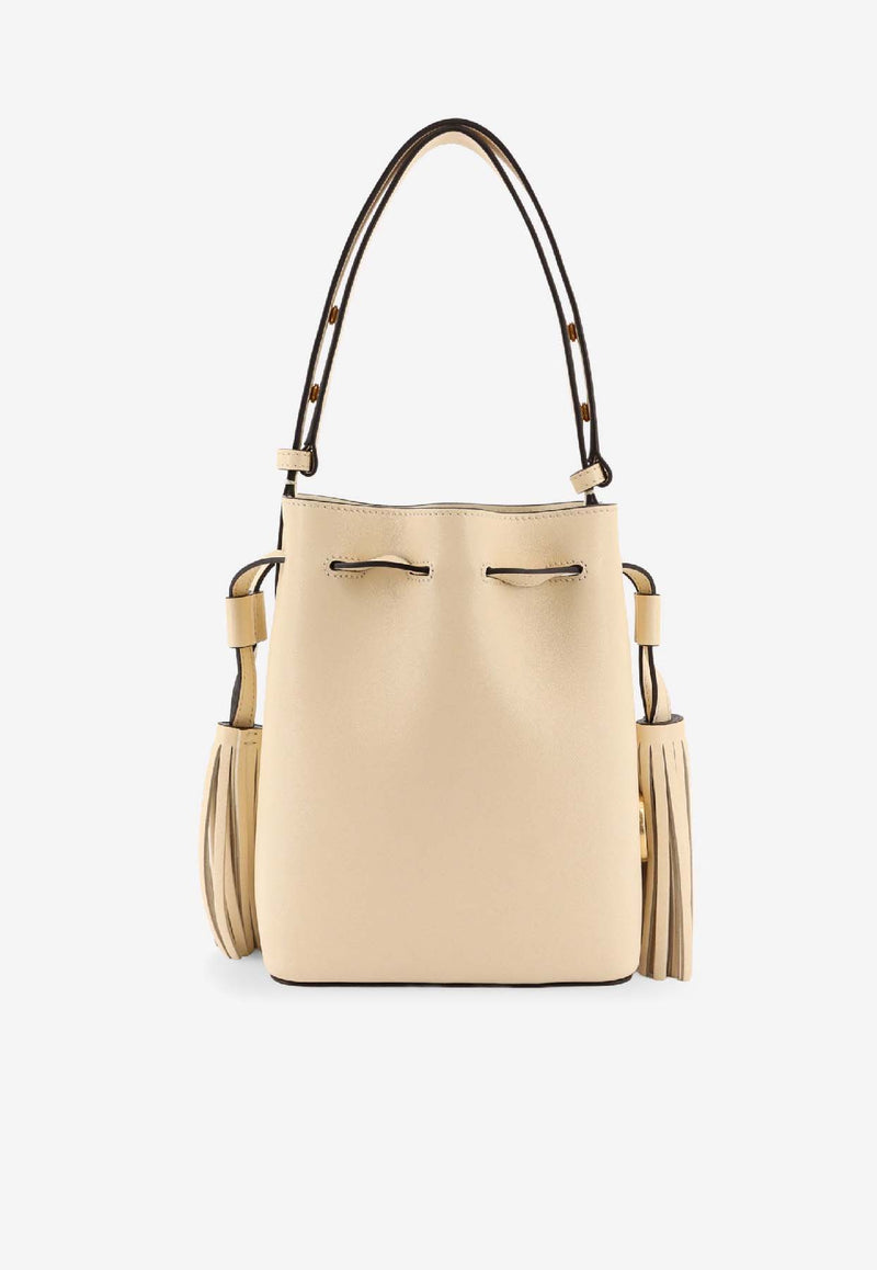 Valentino VLogo Leather Bucket Bag Butter 7W0B0S37HHLREN_BUTTER WHITE_30005164