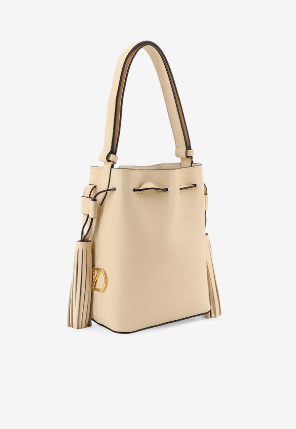 Valentino VLogo Leather Bucket Bag Butter 7W0B0S37HHLREN_BUTTER WHITE_30005164