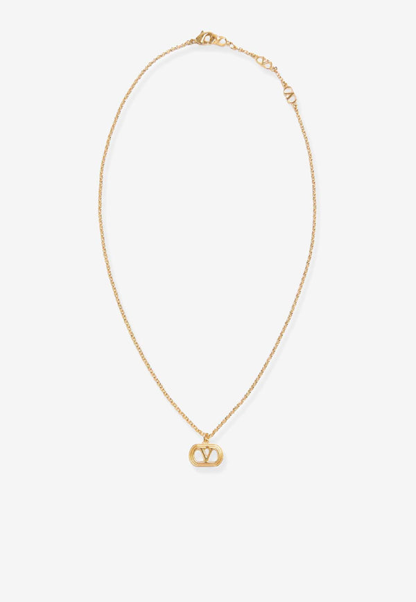 Valentino Ovalette VLogo Chain Necklace Gold 7W0J0Y79METL01_Golden_30005308