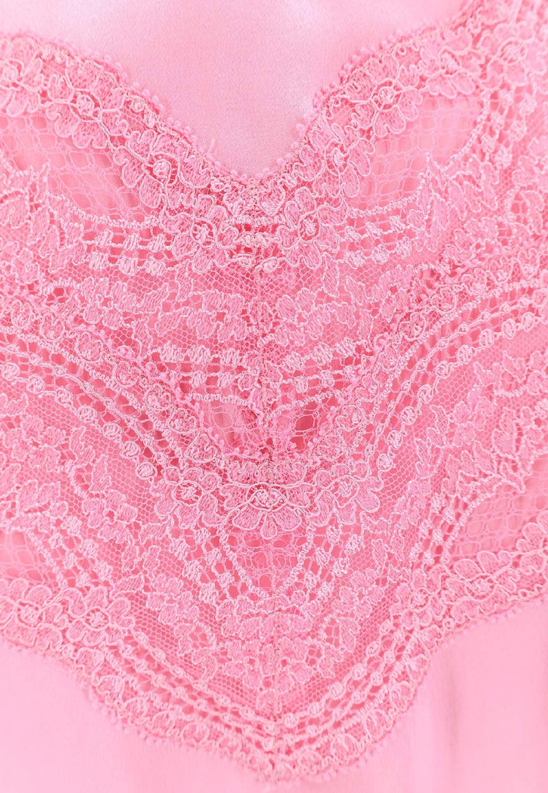 Gucci Lace-Trimmed Halterneck Silk Satin Dress Pink 839410XUAM65426_POWDER BLUSHY PINK_29853423