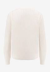 Bottega Veneta Rib-Knit Wool Cardigan 835337V5L709071_CHALK_29770158