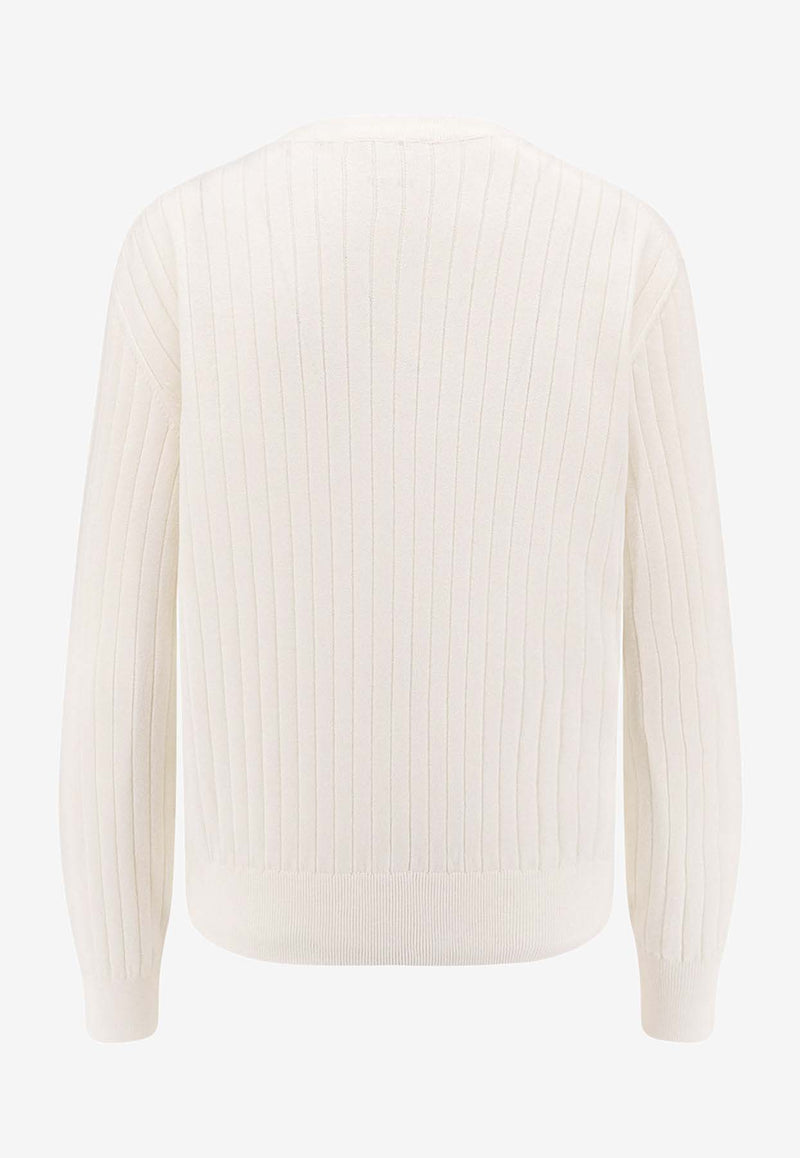 Bottega Veneta Rib-Knit Wool Cardigan 835337V5L709071_CHALK_29770158