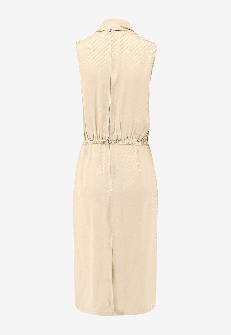 Gucci Silk Tied Midi Dress Beige 849716ZAM5B9853_GARDENIA_29854428
