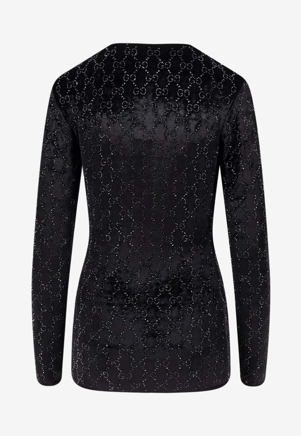 Gucci Embellished GG Logo Top Black 851690XUANY1043_Black_29850466