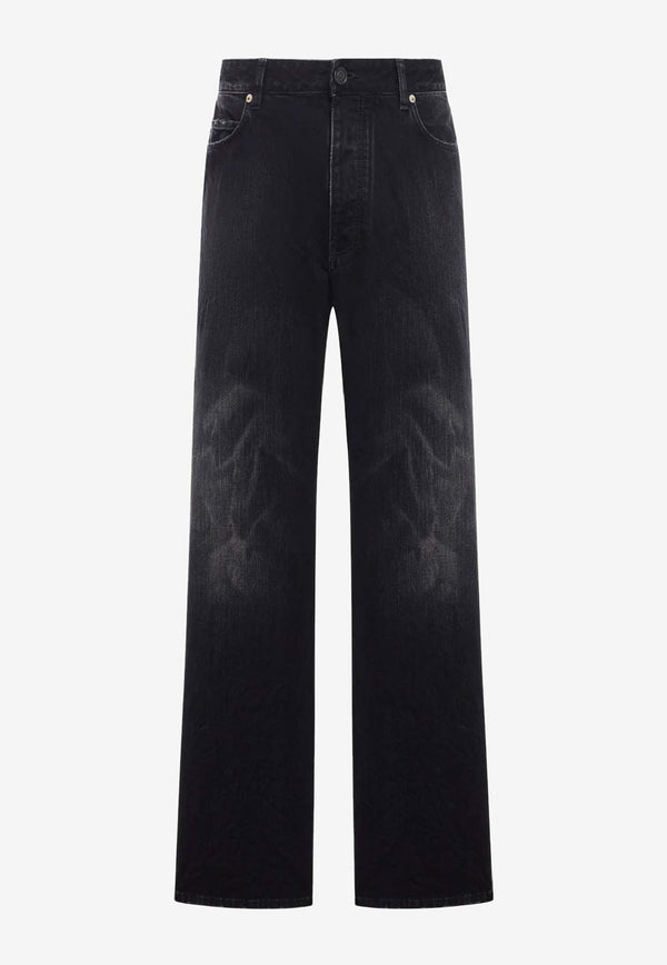 Balenciaga Straight-Leg Faded Jeans Black 851352TTW671037_BLACK FADE OUT_30893612
