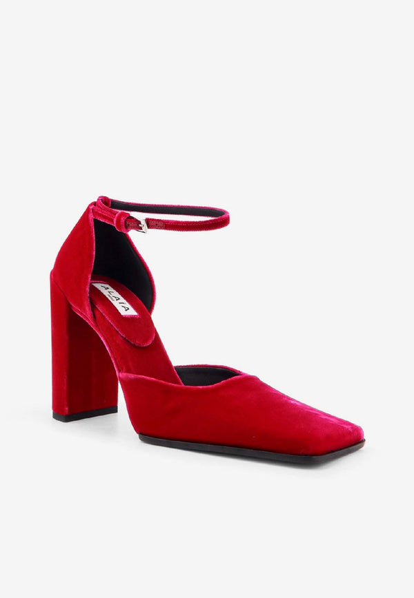 Alaïa D'orsay 90 Velvet Pumps Fuchsia AA3E1008A014426_Fuchsia_30005081