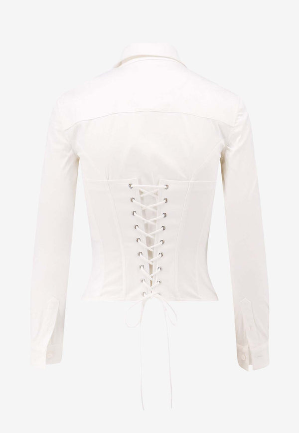Balenciaga Corseted Cropped Shirt White 850782TSM199000_White_30005021