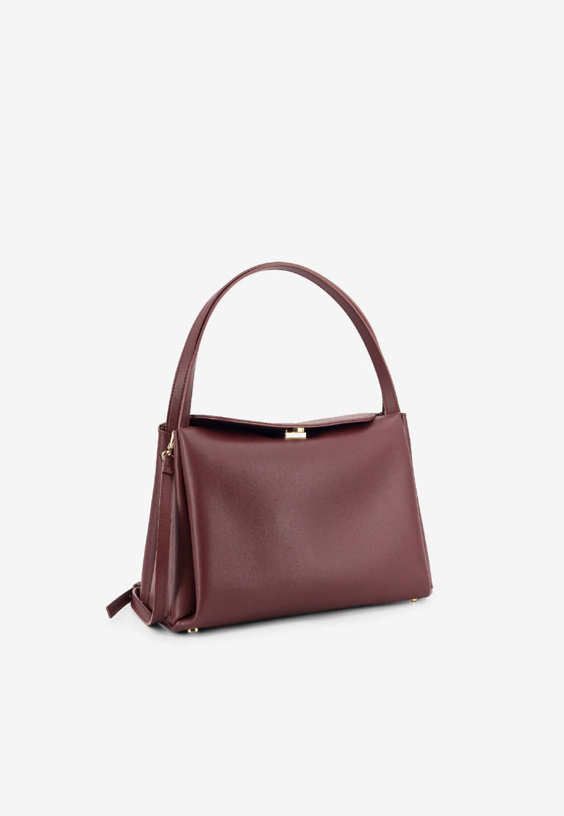 Themoirè Eudora Faux Leather Shoulder Bag Bordeaux TMFW25EUDN120PRUNE_Prune_35065821