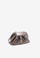 Themoirè Tia Laminated Faux Leather Clutch Bag Silver TMFW25TMWL125DARK SILVER_Silver_35065931