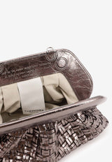 Themoirè Tia Laminated Faux Leather Clutch Bag Silver TMFW25TMWL125DARK SILVER_Silver_35065931