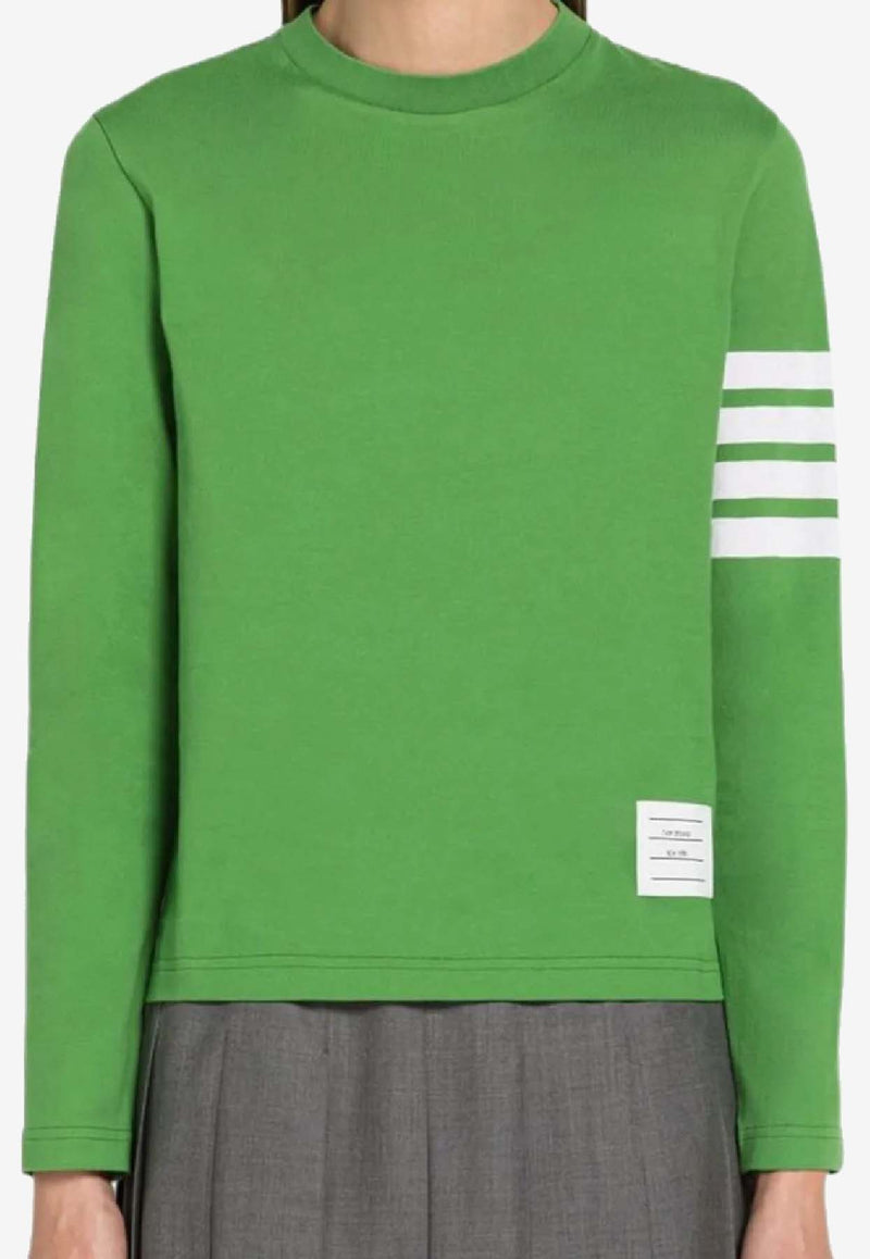 Thom Browne 4-bar Stripes Long-Sleeved T-shirt Green FJS103G07862_330