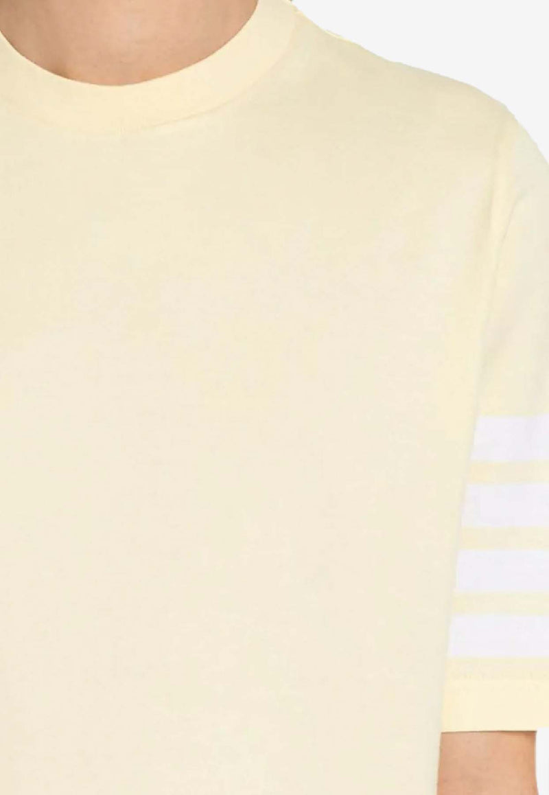 Thom Browne 4-bar Stripes Crewneck T-shirt Yellow FJS102G07862_740