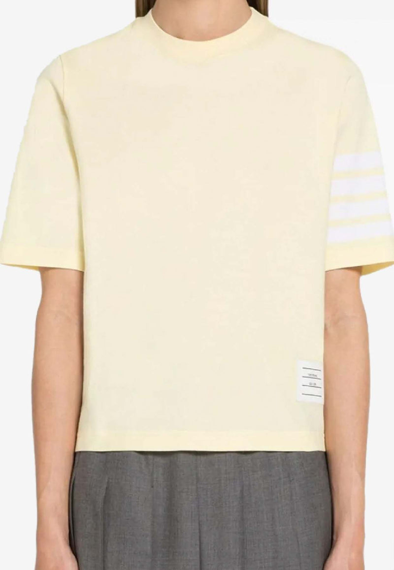 Thom Browne 4-bar Stripes Crewneck T-shirt Yellow FJS102G07862_740