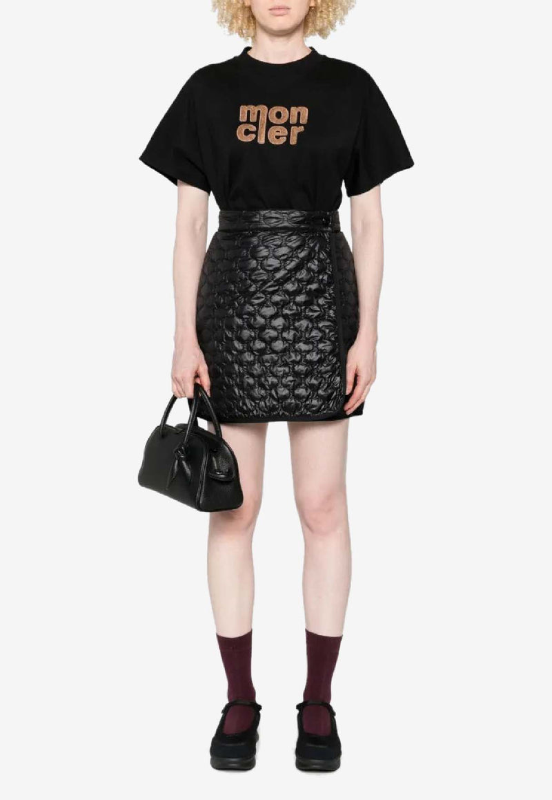 Moncler Diamond Quilting Mini Skirt Black K20932D00036597YG_999