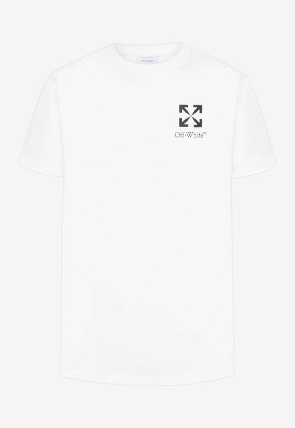 Off-White Arrow Print Slim T-shirt White OMAA027F25JER00F_0110
