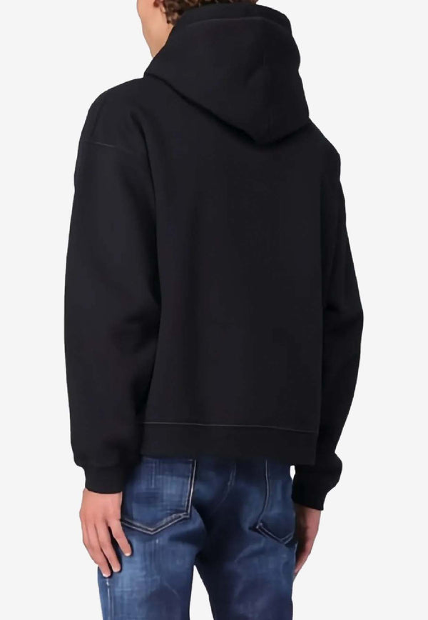 Dsquared2 Logo Print Hooded Sweatshirt Black S71GU0735S25516_900