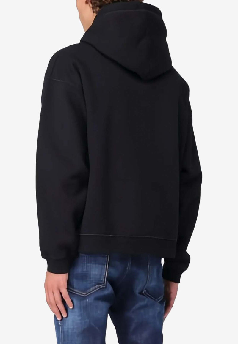 Dsquared2 Logo Print Hooded Sweatshirt Black S71GU0735S25516_900
