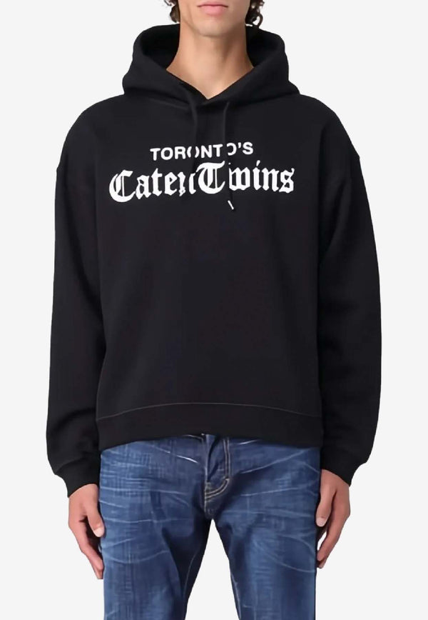 Dsquared2 Logo Print Hooded Sweatshirt Black S71GU0735S25516_900