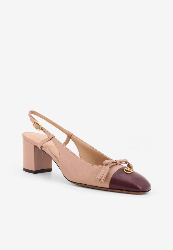 Valentino Valet Du Roi 55 Leather Slingback Pumps Pink 7W0S0MH9DDTAGM_ROSE CANNELLE-DARK GARNET_30005206