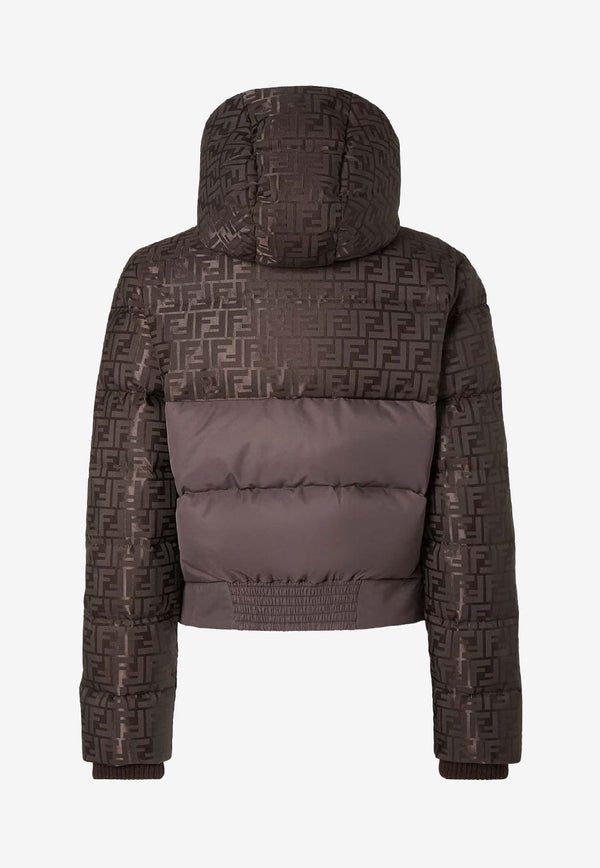 Fendi FF Jacquard Paneled Down Jacket Brown FAN226AT91F1T6H_DARK BROWN-25_29852922