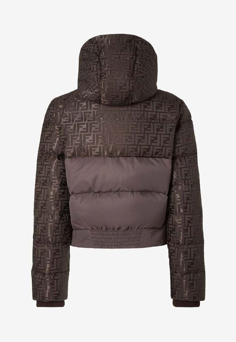 Fendi FF Jacquard Paneled Down Jacket Brown FAN226AT91F1T6H_DARK BROWN-25_29852922