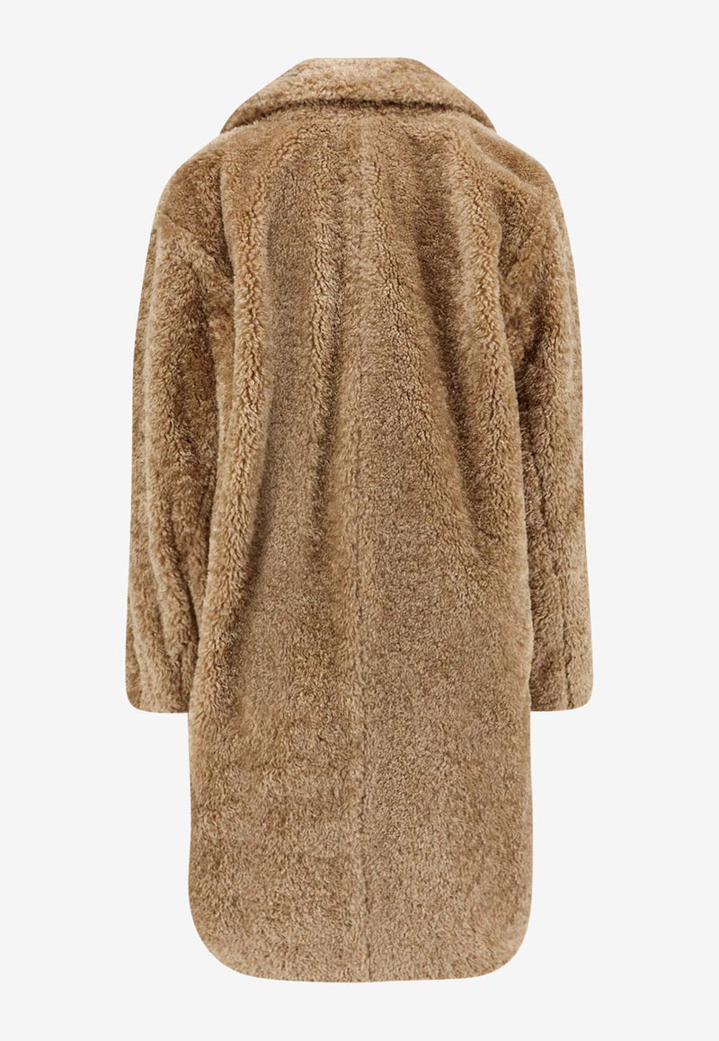 Hugo Boss Catedy Faux Fur Coat Beige 50548583222_Rust copper_30893655