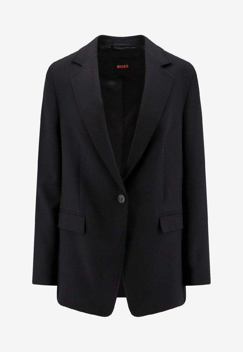 Hugo Boss Jabla Single-Breasted Blazer Black 50549396001_Black_30893685
