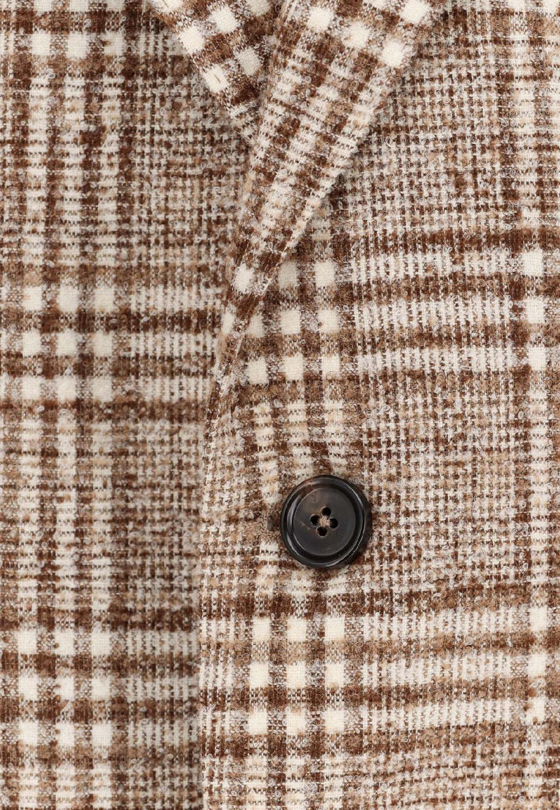 Hugo Boss Heston Madras Check Blazer Beige 50549622216_Brown_30893693
