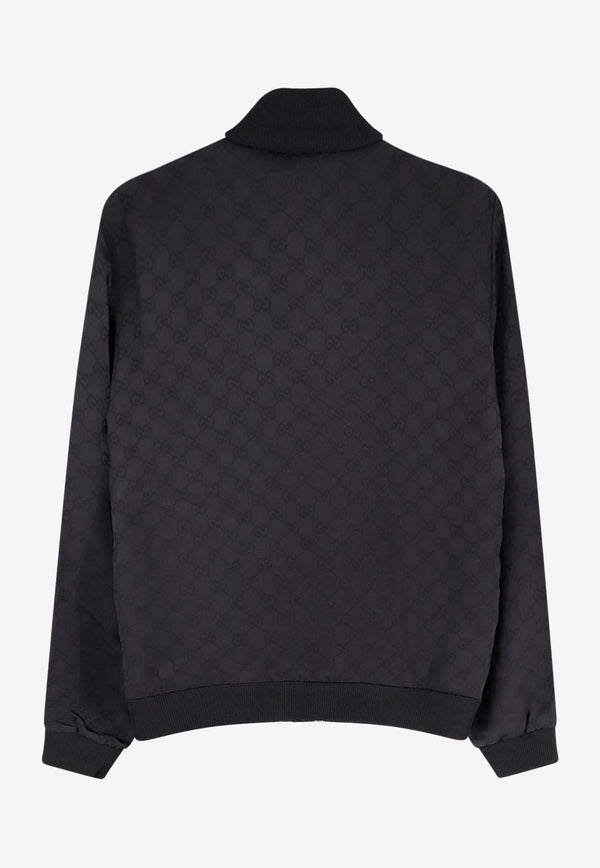 Gucci GG Supreme Zip-Up Bomber Jackets Black 792383XJGSE1000_Black_29849797