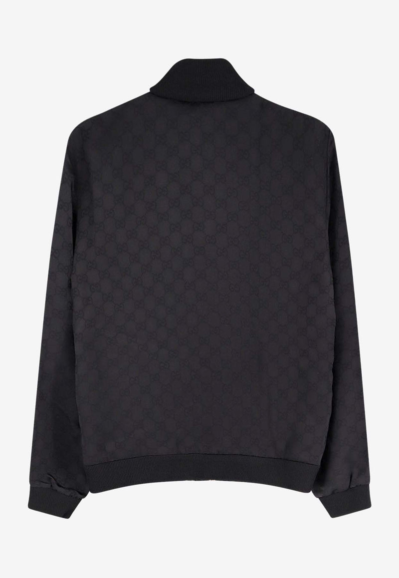 Gucci GG Supreme Zip-Up Bomber Jackets Black 792383XJGSE1000_Black_29849797