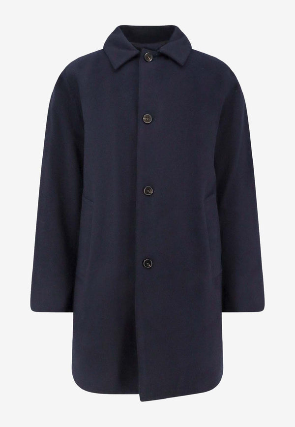 Paltò Cantuccio Single-Breasted Buttoned Coat Navy B51PUCANTFWO205_Black_35065866
