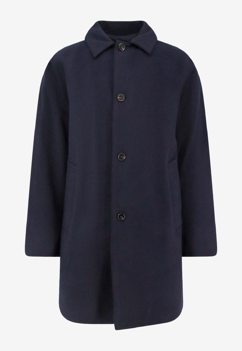 Paltò Cantuccio Single-Breasted Buttoned Coat Navy B51PUCANTFWO205_Black_35065866