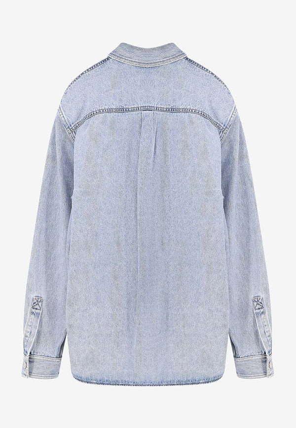 Gucci Washed Denim Buttoned Shirt Blue 835220XDDCY4452_LIGHT BLUE/MIX_29853224