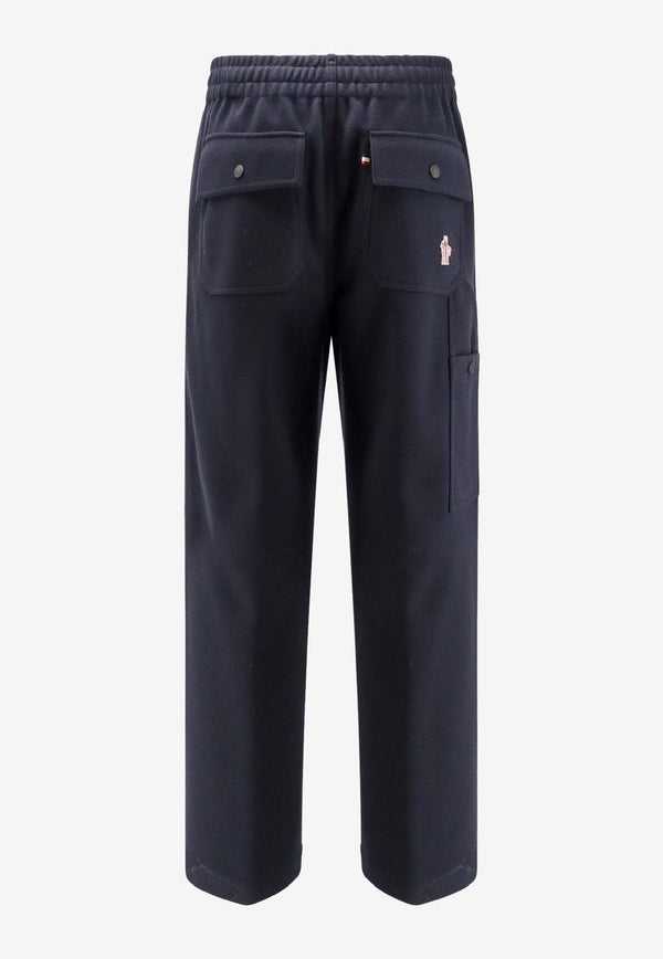 Moncler Grenoble Logo Patch Straight-Leg Pants Beige K20978H0000189B08742_Beige_29843659