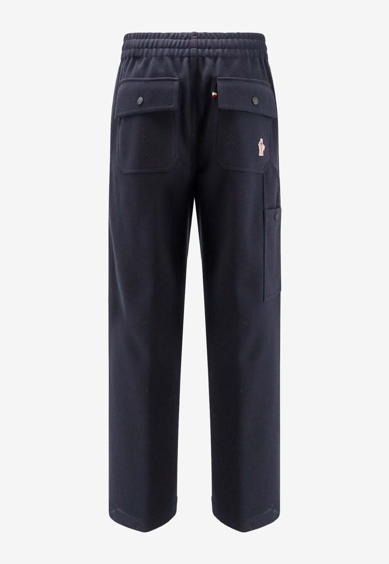 Moncler Grenoble Logo Patch Straight-Leg Pants Beige K20978H0000189B08742_Beige_29843659