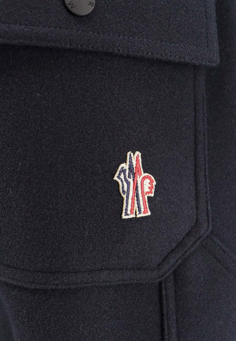 Moncler Grenoble Logo Patch Straight-Leg Pants Beige K20978H0000189B08742_Beige_29843659