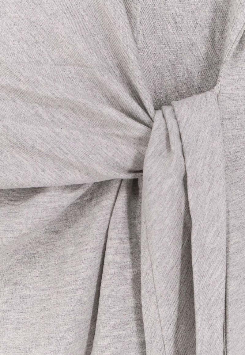 Hugo Boss Erlot Knotted Midi Dress Gray 50547821056_OPEN WHITE_30893762