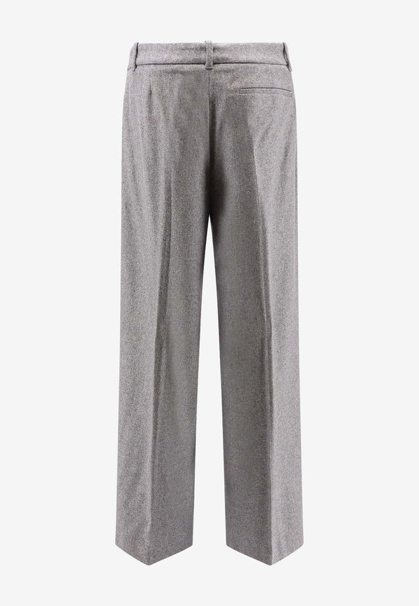 Hugo Boss Melange Wool-Blend Pants Gray 50548280058_Light pastel grey_30893644