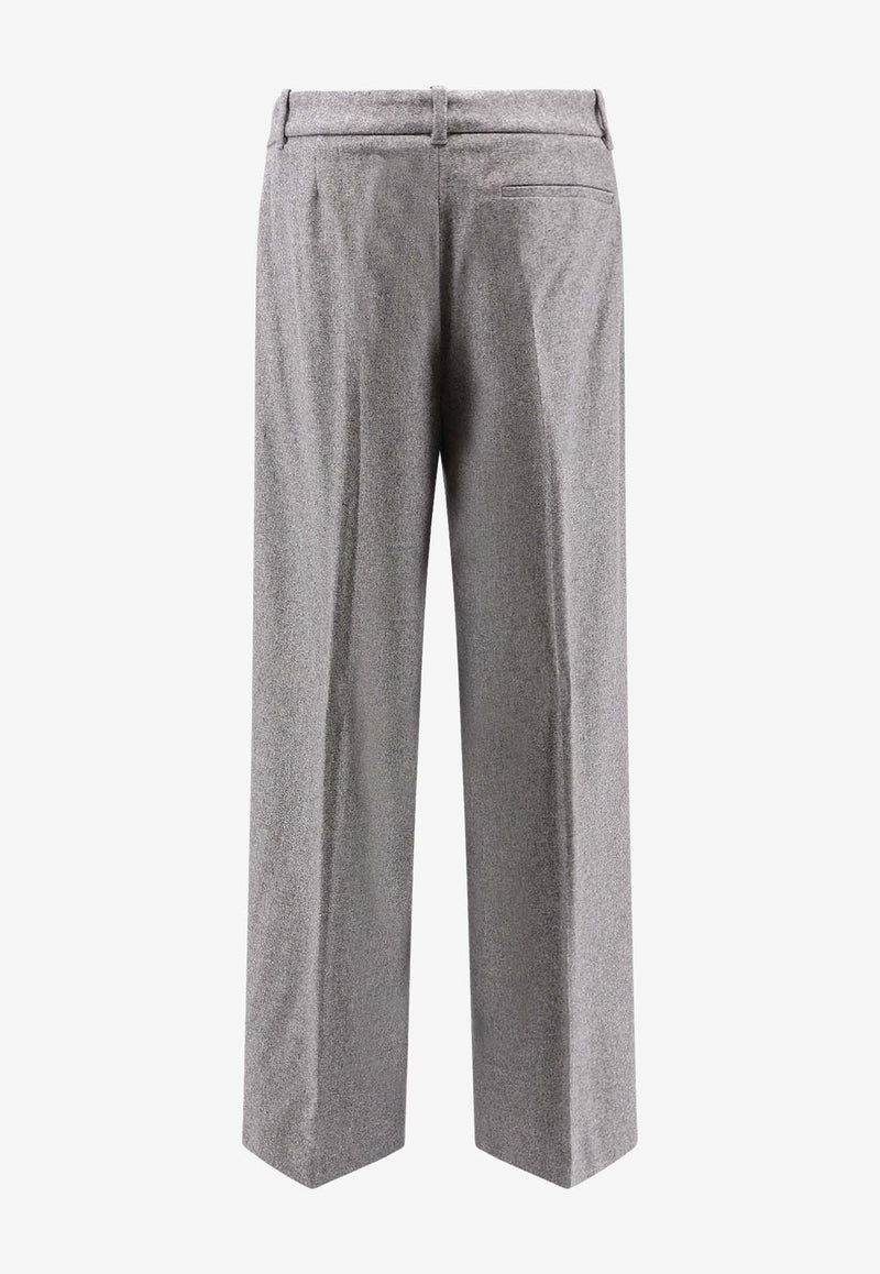 Hugo Boss Melange Wool-Blend Pants Gray 50548280058_Light pastel grey_30893644