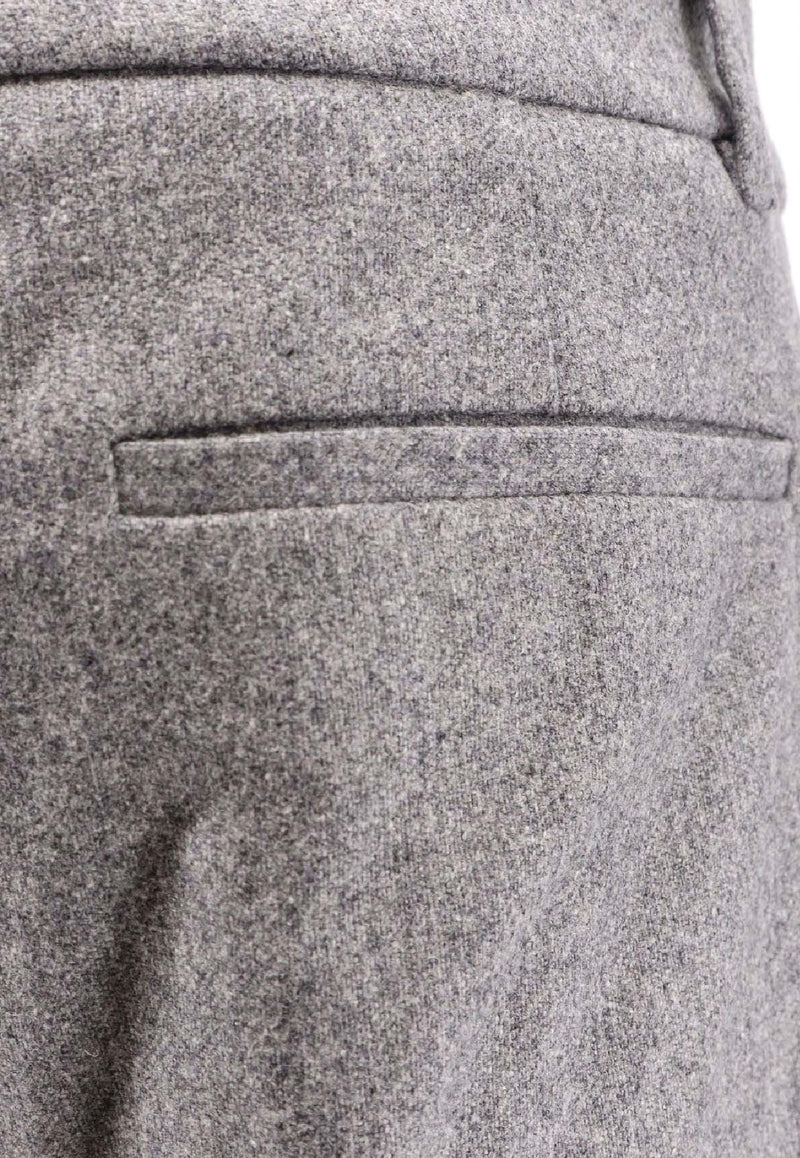 Hugo Boss Melange Wool-Blend Pants Gray 50548280058_Light pastel grey_30893644
