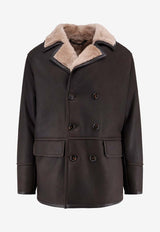 Hugo Boss Mabano Shearling Jacket Brown 50548628289_Brown_30893709