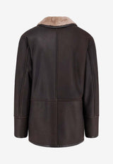 Hugo Boss Mabano Shearling Jacket Brown 50548628289_Brown_30893709