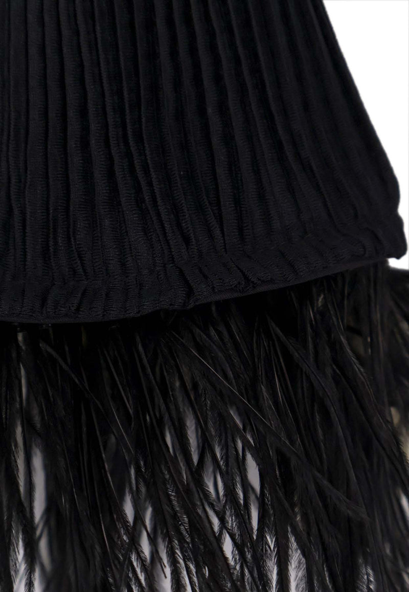 Hugo Boss Efedera Plisse Feathered Top Black 50548647001_Black_30893758