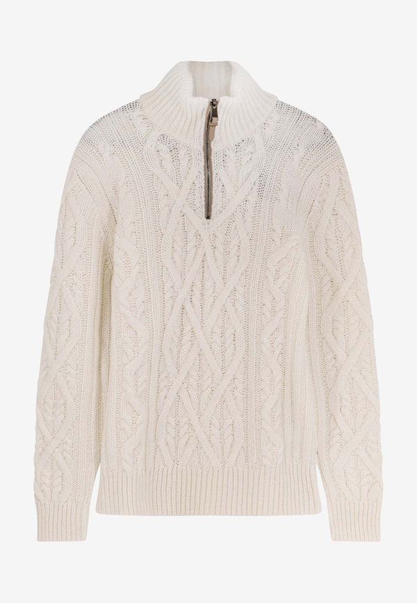 Hugo Boss Harpreno Wool and Cashmere Sweater White 50557441118_OPEN WHITE_30893681