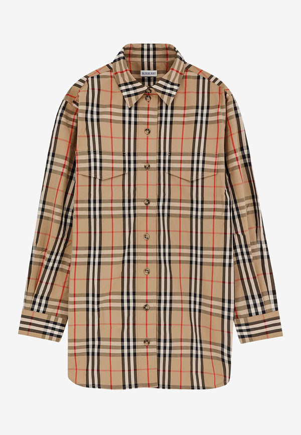 Burberry Signature Check Buttoned Shirt Beige 8111851A7028_Beige_29838787