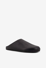 The Row Hudson Leather Relaxed Slippers Black F1705L636BLK_Black_29856069