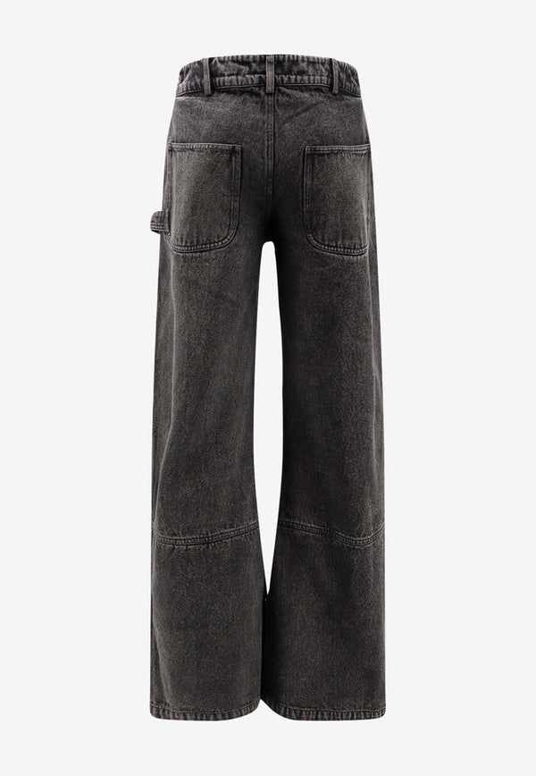 Ih Nom Uh Nit Carpenter Wide-Leg Jeans Black NUW25305D57_Washedblack_35065745