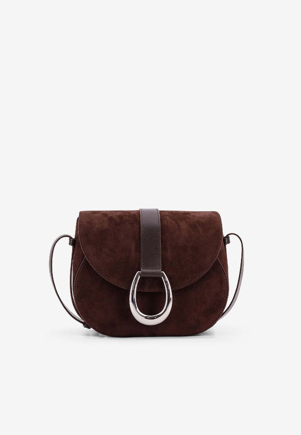Staud Bella Saddle Suede Crossbody Bag Brown H25F3009UNESPR_Brown_35065846